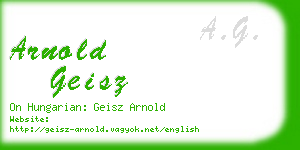 arnold geisz business card